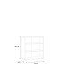 Regal >Tembi< in Weiß - 73.7x85.5x34.8cm (BxHxT)