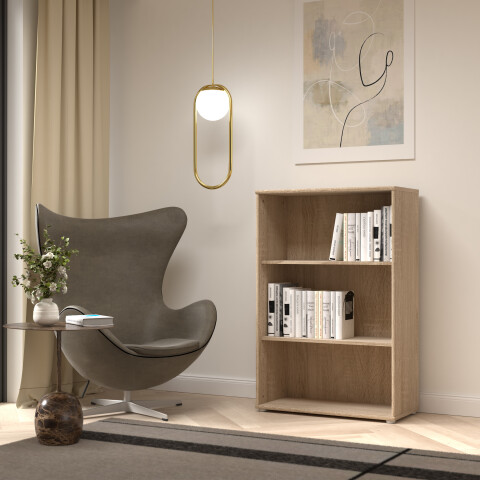 Regal >Tembi< in Sonoma-Eiche - 54x85.5x34.8cm (BxHxT)