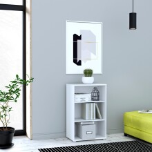 Regal >Tembi< in Weiß - 54x85.5x34.8cm (BxHxT)