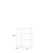Regal >Tembi< in Weiß - 54x85.5x34.8cm (BxHxT)