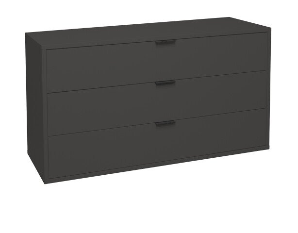 Kommode >Boulder< in Anthrazit matt Lack BG - 119x67x45cm (BxHxT)