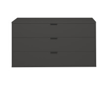 Kommode >Boulder< in Anthrazit matt Lack BG - 119x67x45cm (BxHxT)