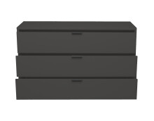 Kommode >Boulder< in Anthrazit matt Lack BG - 119x67x45cm (BxHxT)