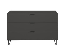 Kommode >Boulder< in Anthrazit matt Lack DB - 119x82x45cm (BxHxT)