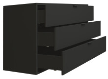 Kommode >Boulder< in Anthrazit matt Lack DB - 119x82x45cm (BxHxT)