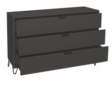 Kommode >Boulder< in Anthrazit matt Lack DB - 119x82x45cm (BxHxT)