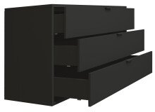 Kommode >Boulder< in Anthrazit matt Lack DB - 119x82x45cm (BxHxT)