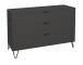 Kommode >Boulder< in Anthrazit matt Lack DB - 119x82x45cm (BxHxT)