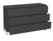 Kommode >Boulder< in Anthrazit matt Lack DB - 119x82x45cm (BxHxT)