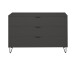 Kommode >Boulder< in Anthrazit matt Lack DB - 119x82x45cm (BxHxT)