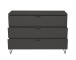 Kommode >Boulder< in Anthrazit matt Lack DB - 119x82x45cm (BxHxT)