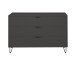 Kommode >Boulder< in Anthrazit matt Lack DB - 119x82x45cm (BxHxT)