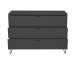 Kommode >Boulder< in Anthrazit matt Lack DB - 119x82x45cm (BxHxT)