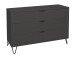 Kommode >Boulder< in Anthrazit matt Lack DB - 119x82x45cm (BxHxT)