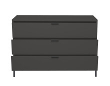 Kommode >Boulder< in Anthrazit matt Lack QF - 119x82x45cm (BxHxT)