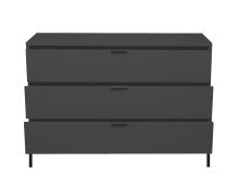 Kommode >Boulder< in Anthrazit matt Lack QF - 119x82x45cm (BxHxT)