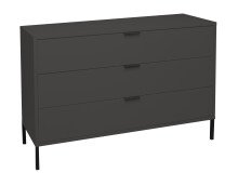 Kommode >Boulder< in Anthrazit matt Lack QF - 119x82x45cm (BxHxT)