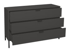 Kommode >Boulder< in Anthrazit matt Lack QF - 119x82x45cm (BxHxT)