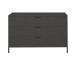 Kommode >Boulder< in Anthrazit matt Lack QF - 119x82x45cm (BxHxT)