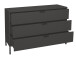 Kommode >Boulder< in Anthrazit matt Lack QF - 119x82x45cm (BxHxT)