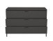 Kommode >Boulder< in Anthrazit matt Lack QF - 119x82x45cm (BxHxT)