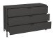 Kommode >Boulder< in Anthrazit matt Lack QF - 119x82x45cm (BxHxT)