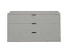 Kommode >Boulder< in Kreidegrau matt Lack -...