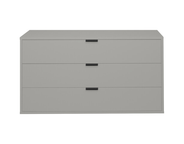 Kommode >Boulder< in Kreidegrau matt Lack BG - 119x67x45cm (BxHxT)