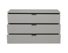 Kommode >Boulder< in Kreidegrau matt Lack BG - 119x67x45cm (BxHxT)