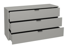 Kommode >Boulder< in Kreidegrau matt Lack BG - 119x67x45cm (BxHxT)
