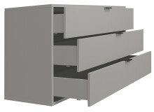Kommode >Boulder< in Kreidegrau matt Lack BG - 119x67x45cm (BxHxT)