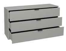 Kommode >Boulder< in Kreidegrau matt Lack BG - 119x67x45cm (BxHxT)