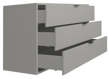 Kommode >Boulder< in Kreidegrau matt Lack BG - 119x67x45cm (BxHxT)