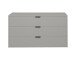Kommode >Boulder< in Kreidegrau matt Lack BG - 119x67x45cm (BxHxT)