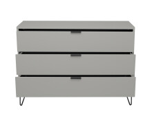 Kommode >Boulder< in Kreidegrau matt Lack DB - 119x82x45cm (BxHxT)