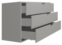 Kommode >Boulder< in Kreidegrau matt Lack DB - 119x82x45cm (BxHxT)