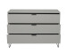 Kommode >Boulder< in Kreidegrau matt Lack DB - 119x82x45cm (BxHxT)