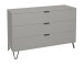 Kommode >Boulder< in Kreidegrau matt Lack DB - 119x82x45cm (BxHxT)