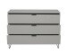 Kommode >Boulder< in Kreidegrau matt Lack DB - 119x82x45cm (BxHxT)