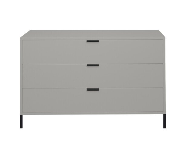 Kommode >Boulder< in Kreidegrau matt Lack QF - 119x82x45cm (BxHxT)