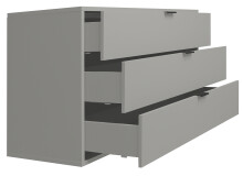 Kommode >Boulder< in Kreidegrau matt Lack QF - 119x82x45cm (BxHxT)