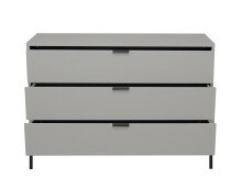 Kommode >Boulder< in Kreidegrau matt Lack QF - 119x82x45cm (BxHxT)