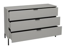 Kommode >Boulder< in Kreidegrau matt Lack QF - 119x82x45cm (BxHxT)