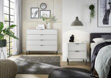 Kommode >Boulder< in Kreidegrau matt Lack QF - 119x82x45cm (BxHxT)