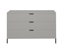 Kommode >Boulder< in Kreidegrau matt Lack QF - 119x82x45cm (BxHxT)