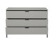 Kommode >Boulder< in Kreidegrau matt Lack QF - 119x82x45cm (BxHxT)