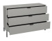 Kommode >Boulder< in Kreidegrau matt Lack QF - 119x82x45cm (BxHxT)