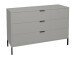 Kommode >Boulder< in Kreidegrau matt Lack QF - 119x82x45cm (BxHxT)