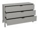 Kommode >Boulder< in Kreidegrau matt Lack QF - 119x82x45cm (BxHxT)