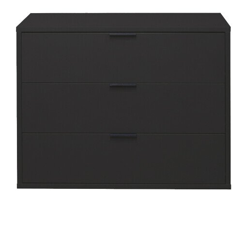 Kommode >Boulder< in Anthrazit matt Lack BG - 81x67x45cm (BxHxT)